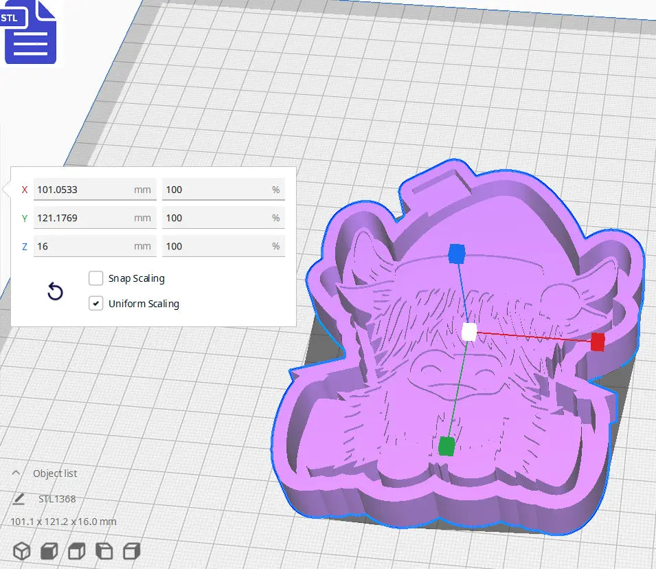 Christmas Cow Silicone Mold Housing STL File