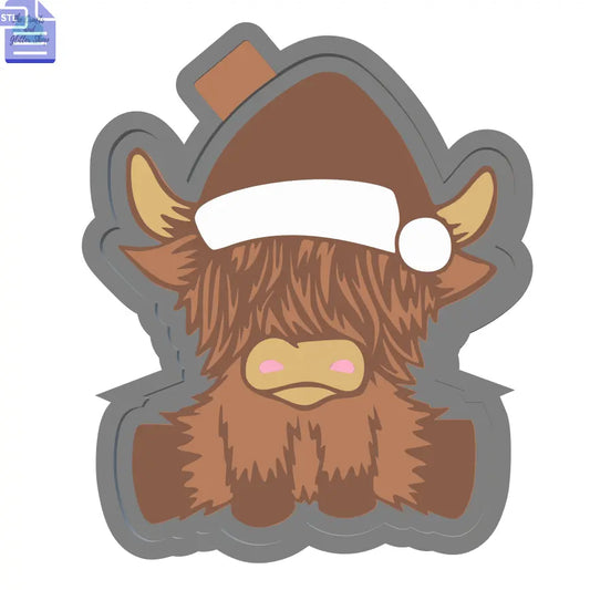 Christmas Cow Silicone Mold Housing STL File - The Crafts and Glitter Shop