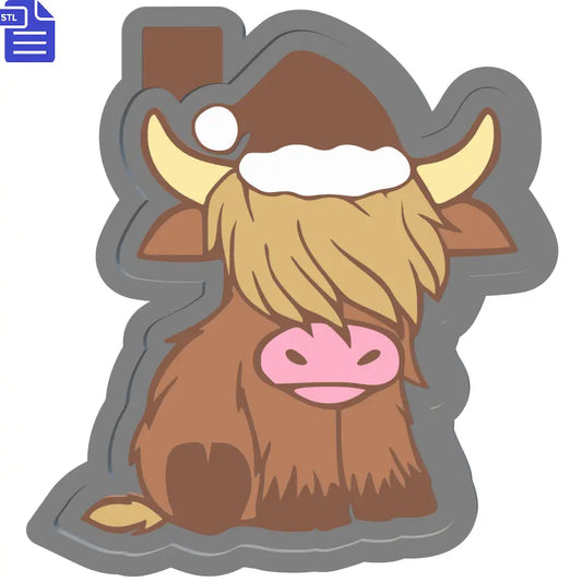 Christmas Cow Silicone Mold Housing STL File - The Crafts and Glitter Shop