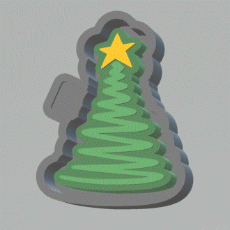 Christmas Tree Silicone Mold Housing STL File