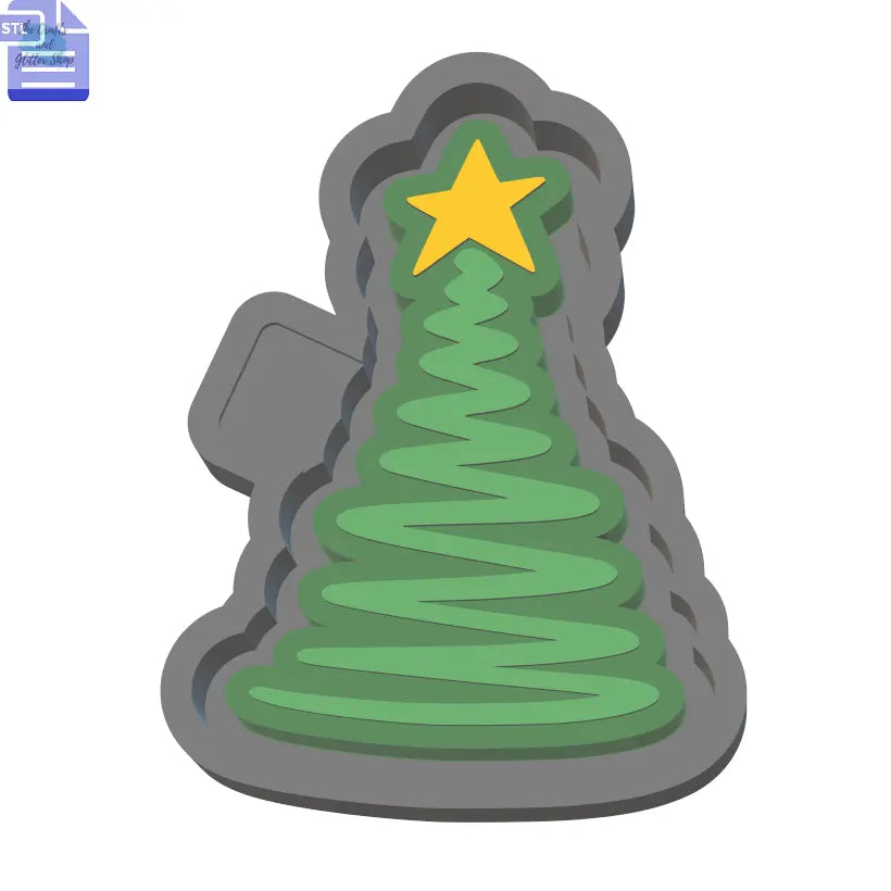 Christmas Tree Silicone Mold Housing STL File