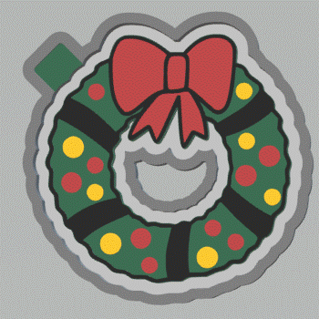 Christmas Wreath Silicone Mold Housing STL File