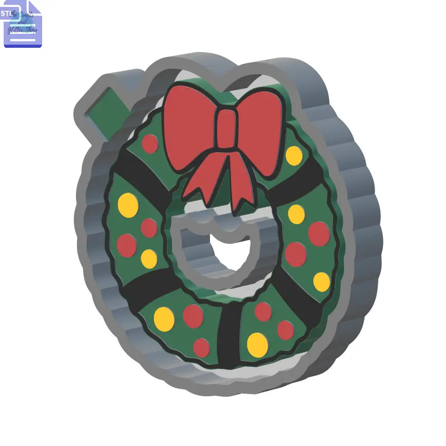 Christmas Wreath Silicone Mold Housing STL File
