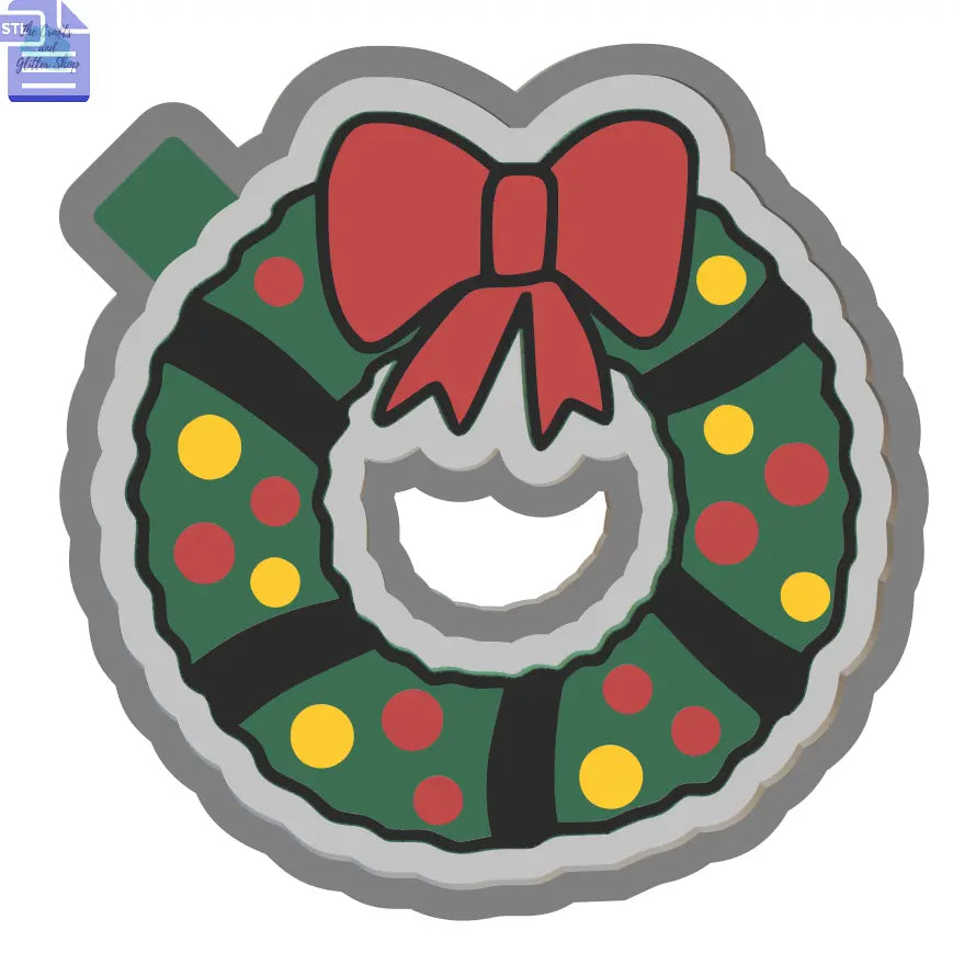 Christmas Wreath Silicone Mold Housing STL File