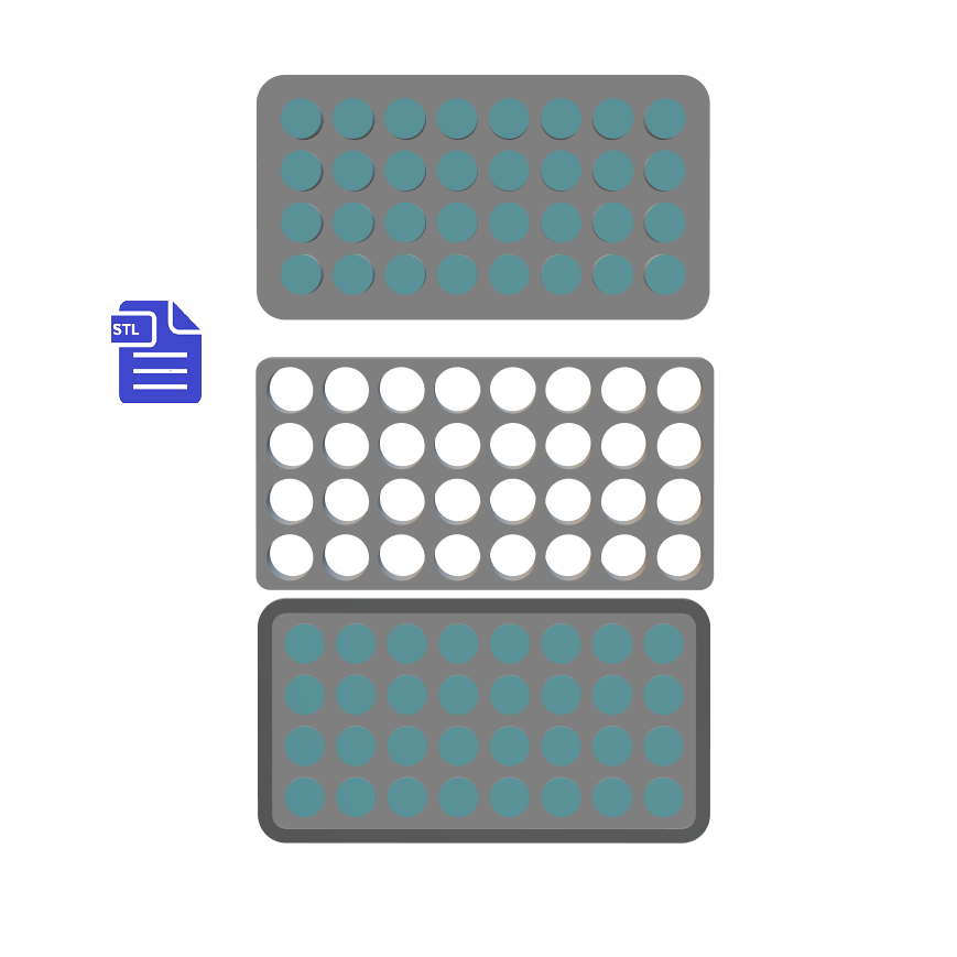 Circle Embed Tray Bath Bomb Mold STL File