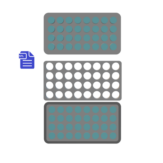 Circle Embed Tray Bath Bomb Mold STL File