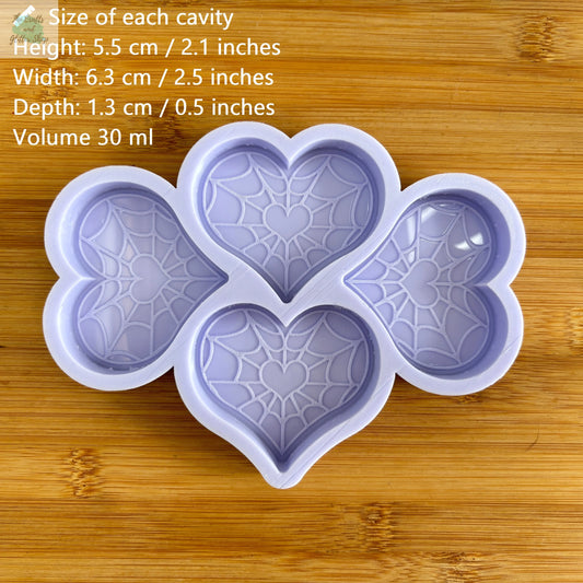 Cobweb Heart Silicone Mold
