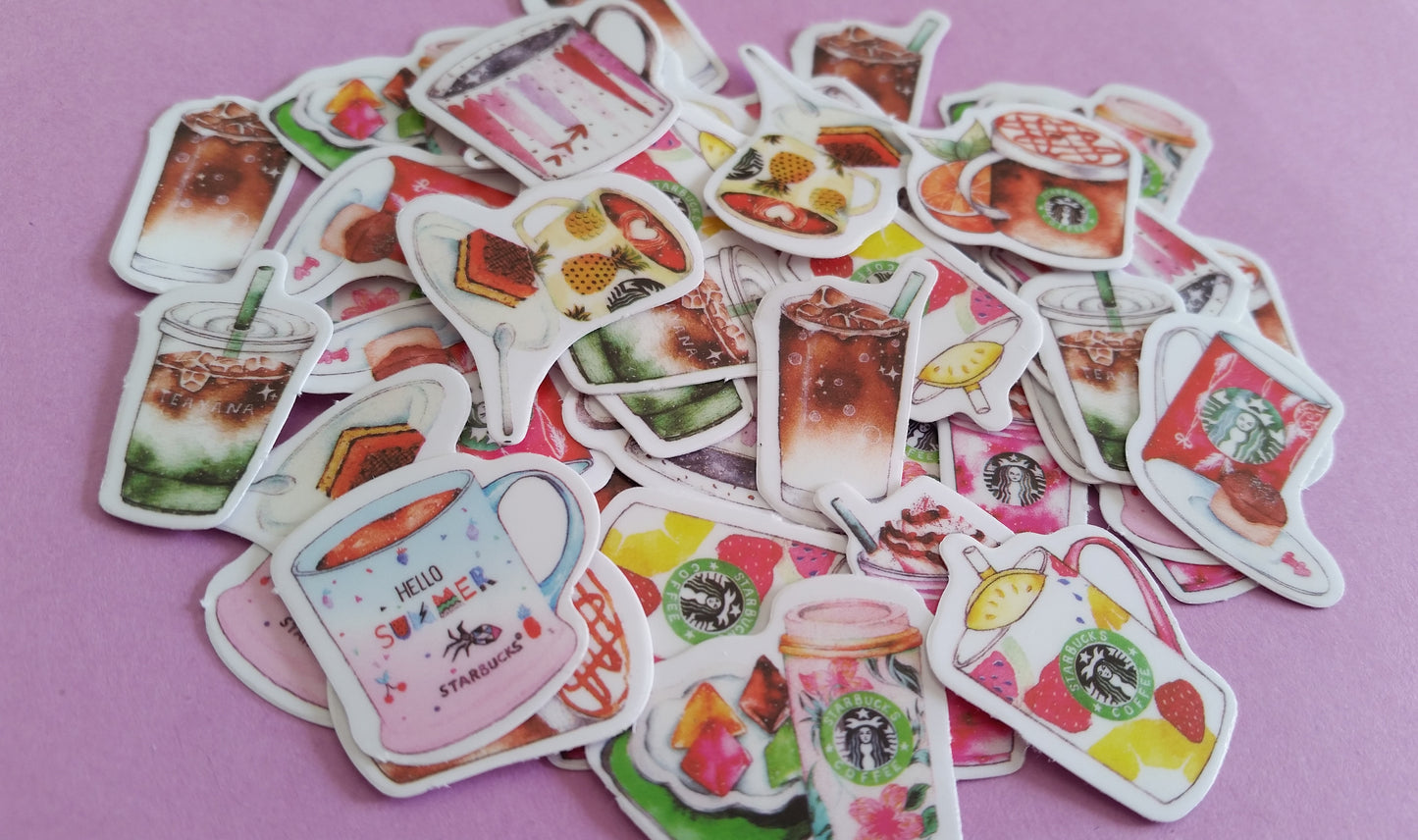 Coffee & Drinks Sticker Flakes