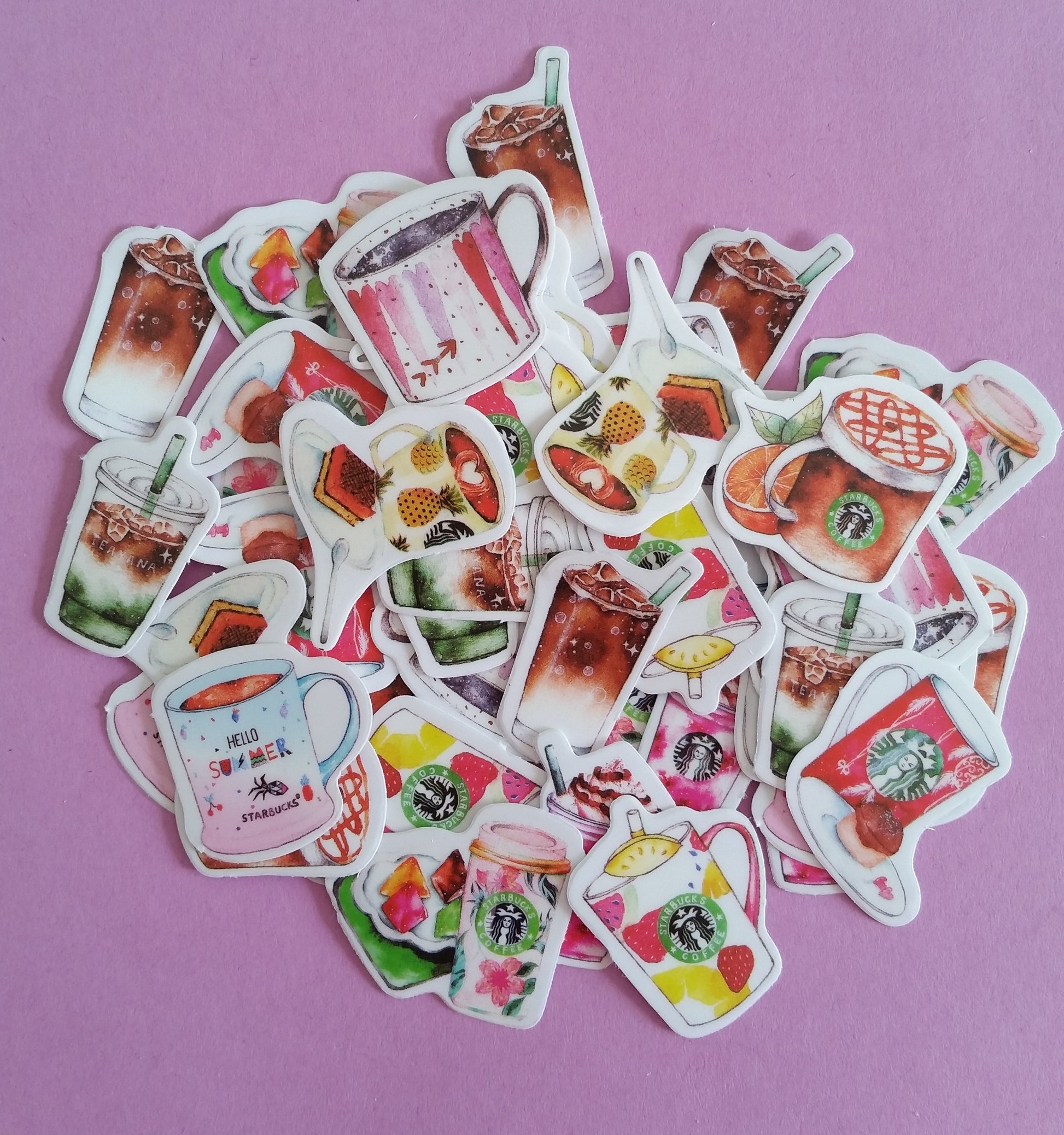 Coffee & Drinks Sticker Flakes