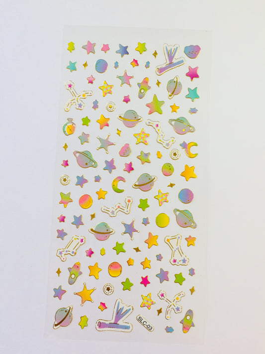Colorful Planets Stickers Sticker Sheet