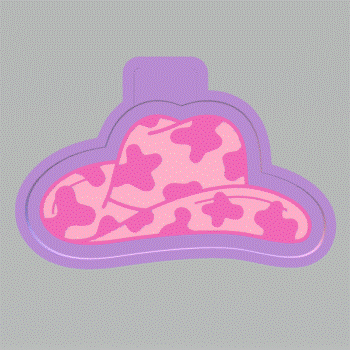 CowGirl Hat with Cow Print Silicone Mold Housing STL File