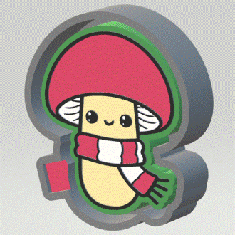 Cozy Mushroom Silicone Mold Housing STL File