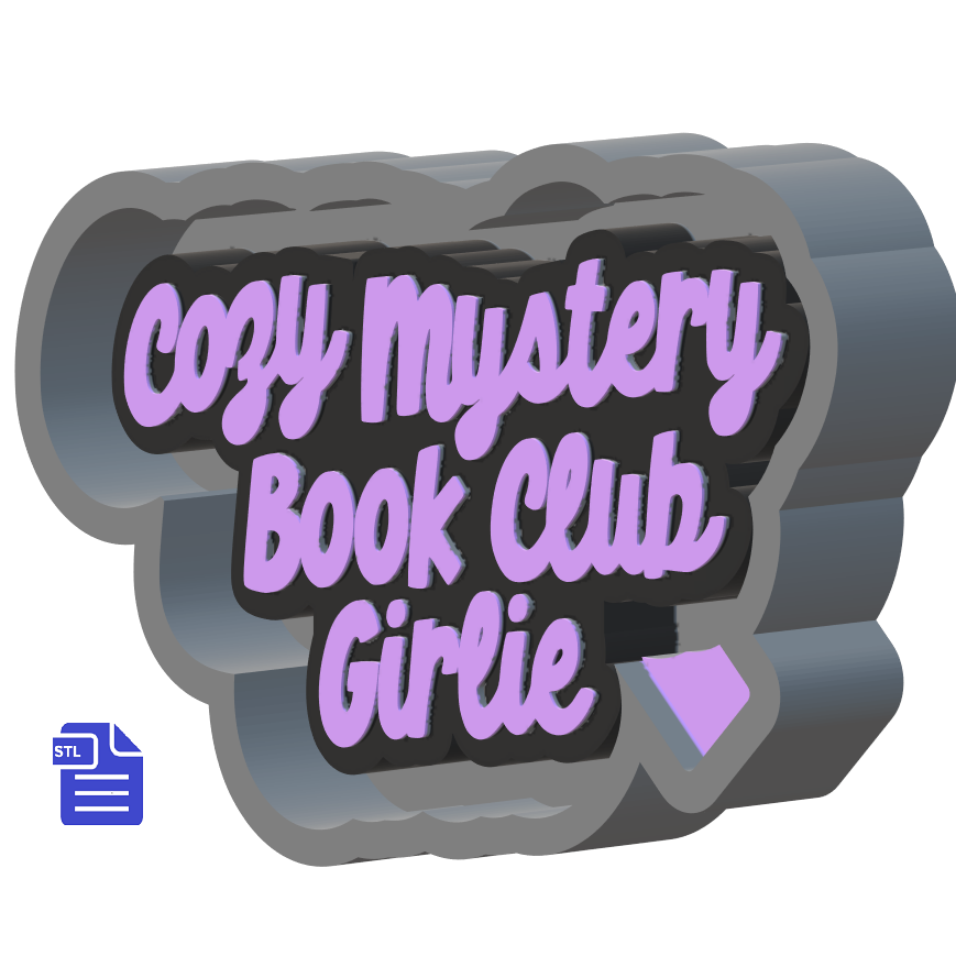 Cozy Mystery Book Club Silicone Mold Housing STL File