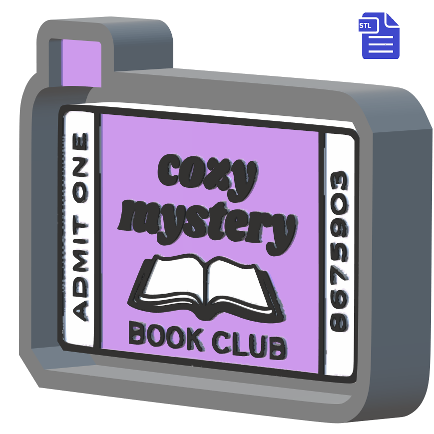 Cozy Mystery Book Club Silicone Mold Housing STL File