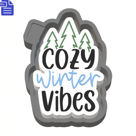 Cozy Winter Vibes Silicone Mold Housing STL File - The Crafts and Glitter Shop