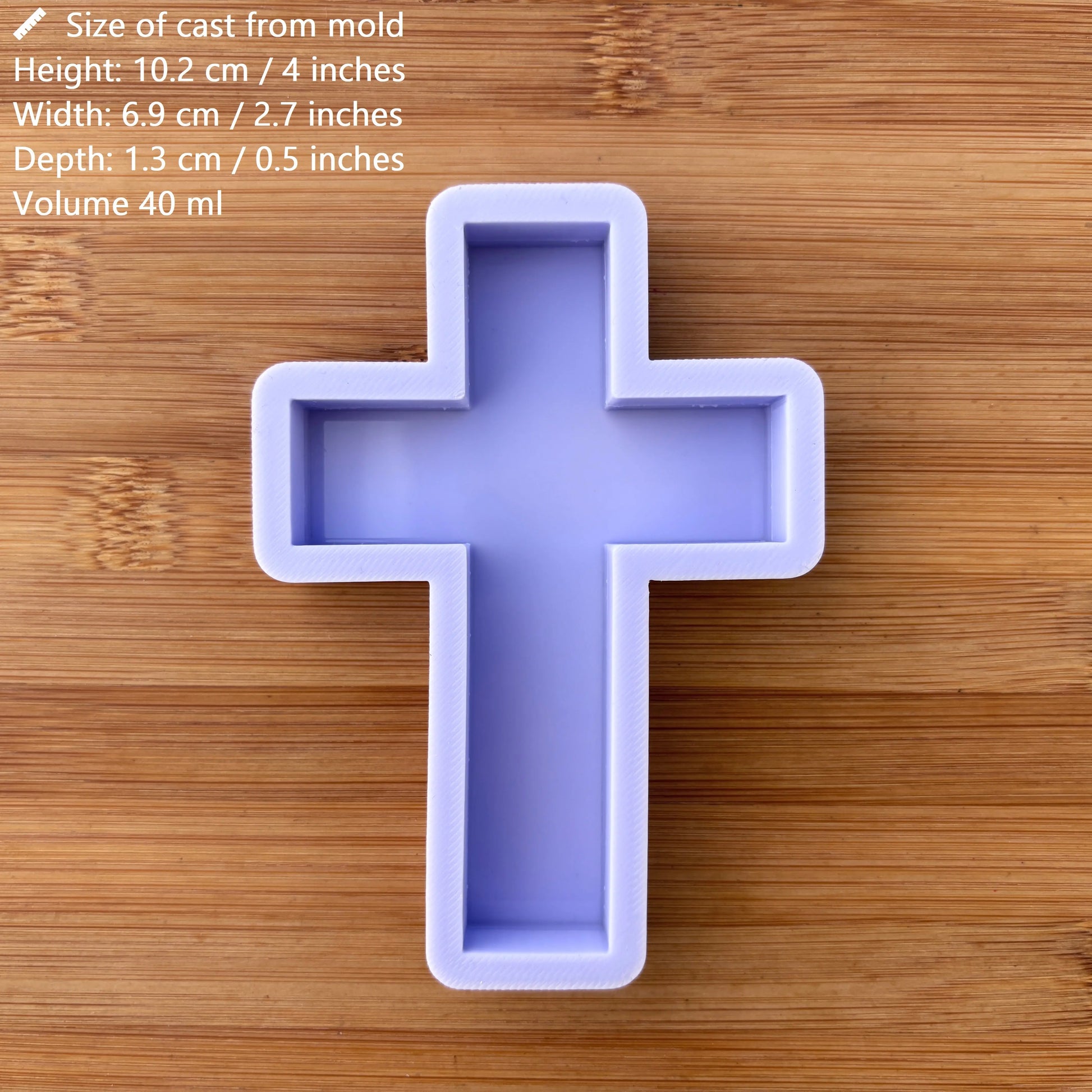 Cross Silicone Mold - 4 inches - The Crafts and Glitter Shop