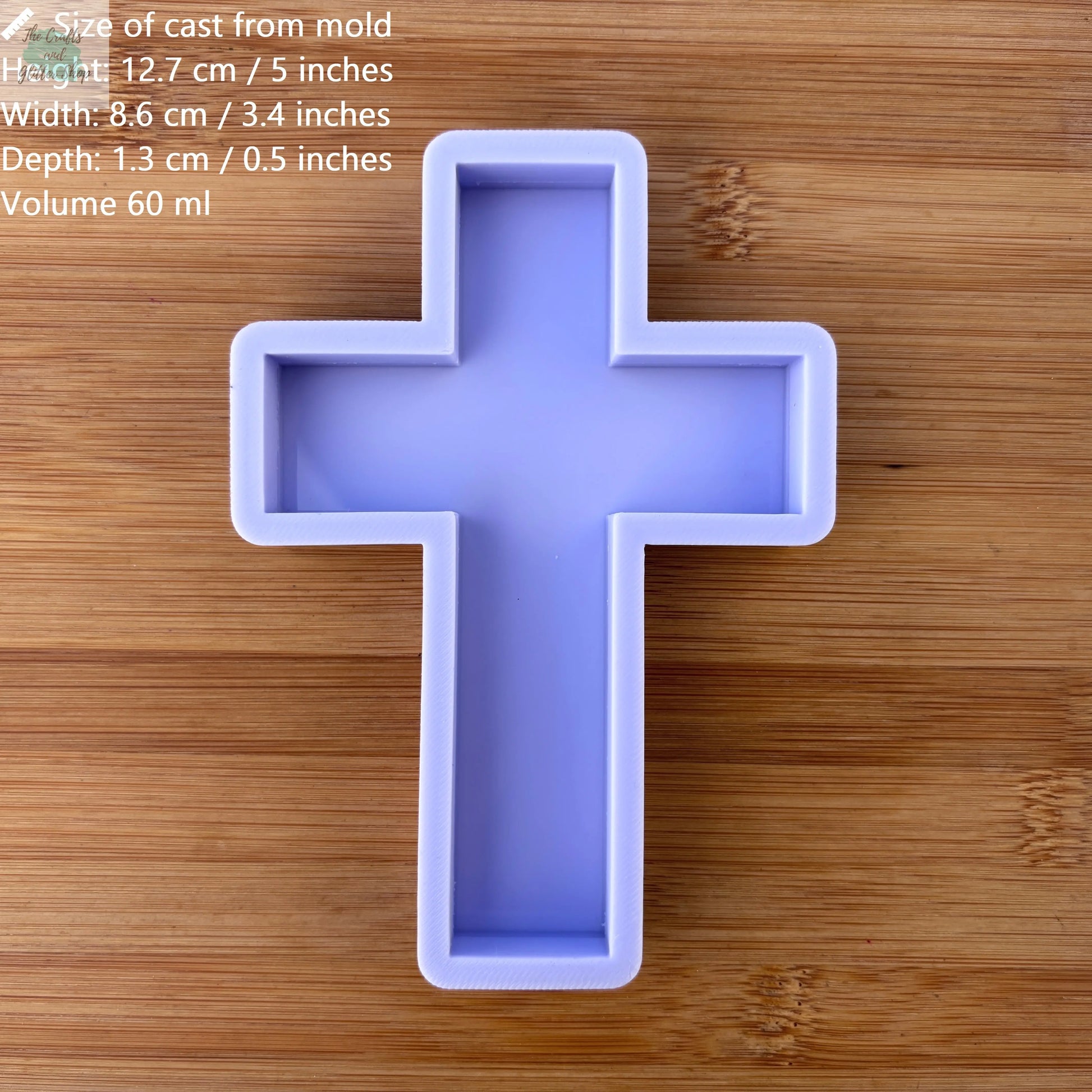 Cross Silicone Mold - 5 inches - The Crafts and Glitter Shop