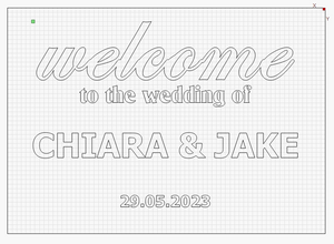 Welcome Custom Engraved Clear Acrylic Sign - for weddings, parties and events