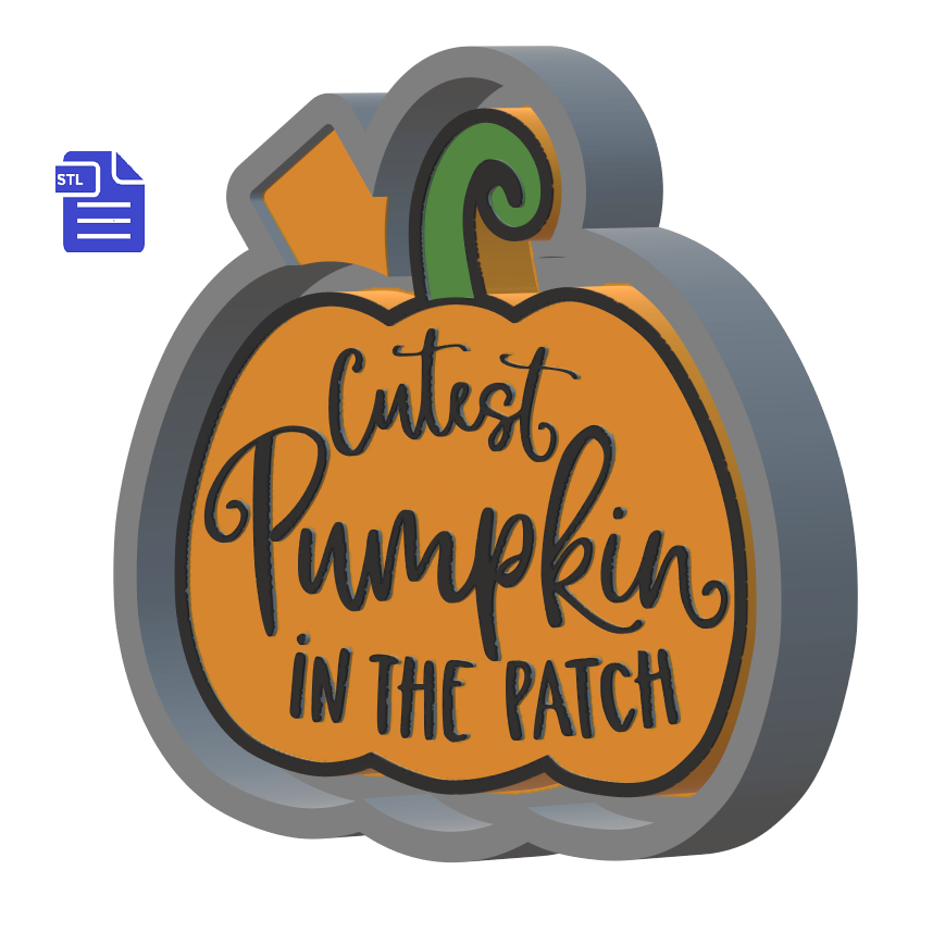 Cutest Pumpkin in the Patch Silicone Mold Housing STL File