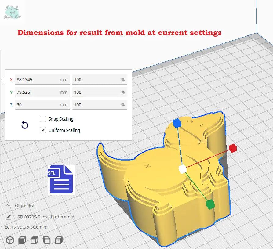 Dachshund Bath Bomb Mold STL File