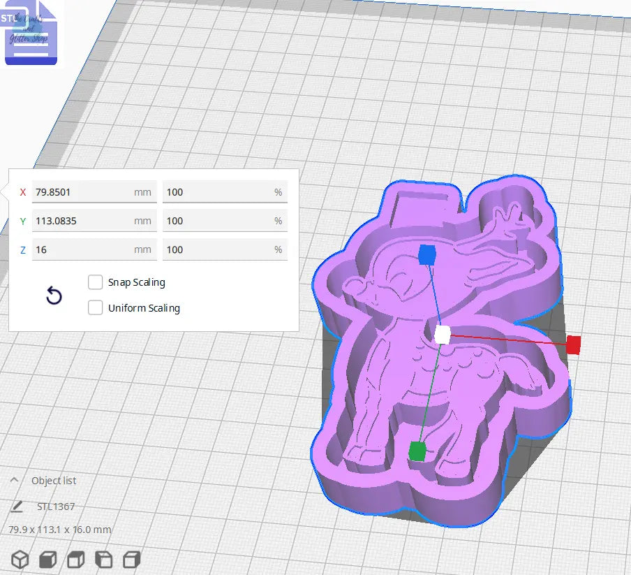 Deer Silicone Mold Housing STL File