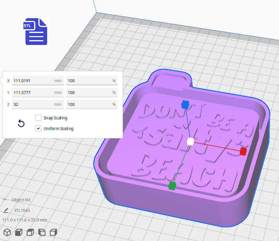 Don't be a Salty Beach Silicone Mold Housing STL File