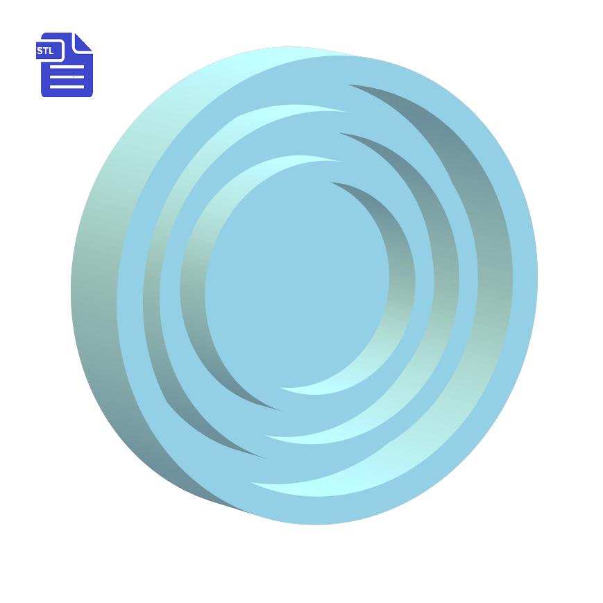 Double Layer Circle Shaker Silicone Mold Housing Tray STL File - for 3D printing - FILE ONLY