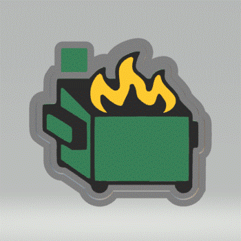 Dumpster Fire Silicone Mold Housing STL File