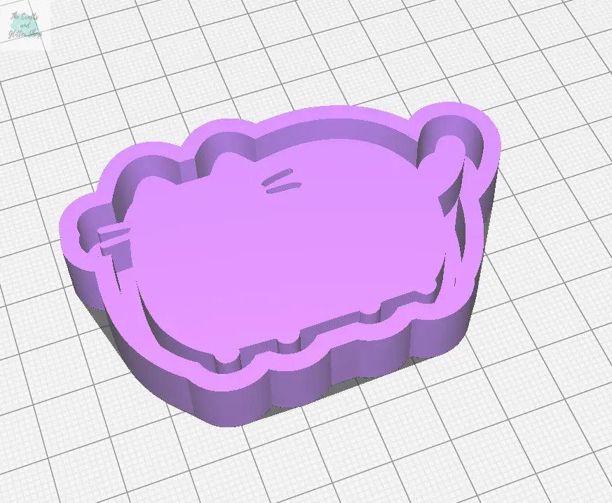 FREE SAMPLE - PUSHEEN SILICONE MOLD HOUSING STL FILE