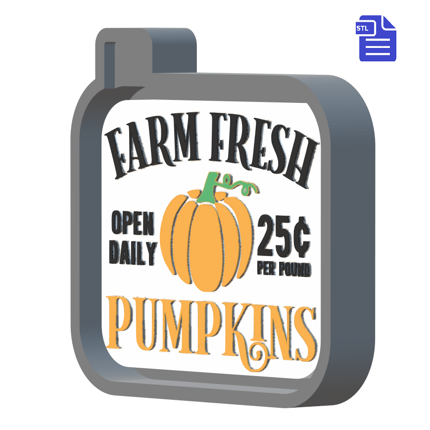 Farm Fresh Pumpkins Silicone Mold Housing STL File