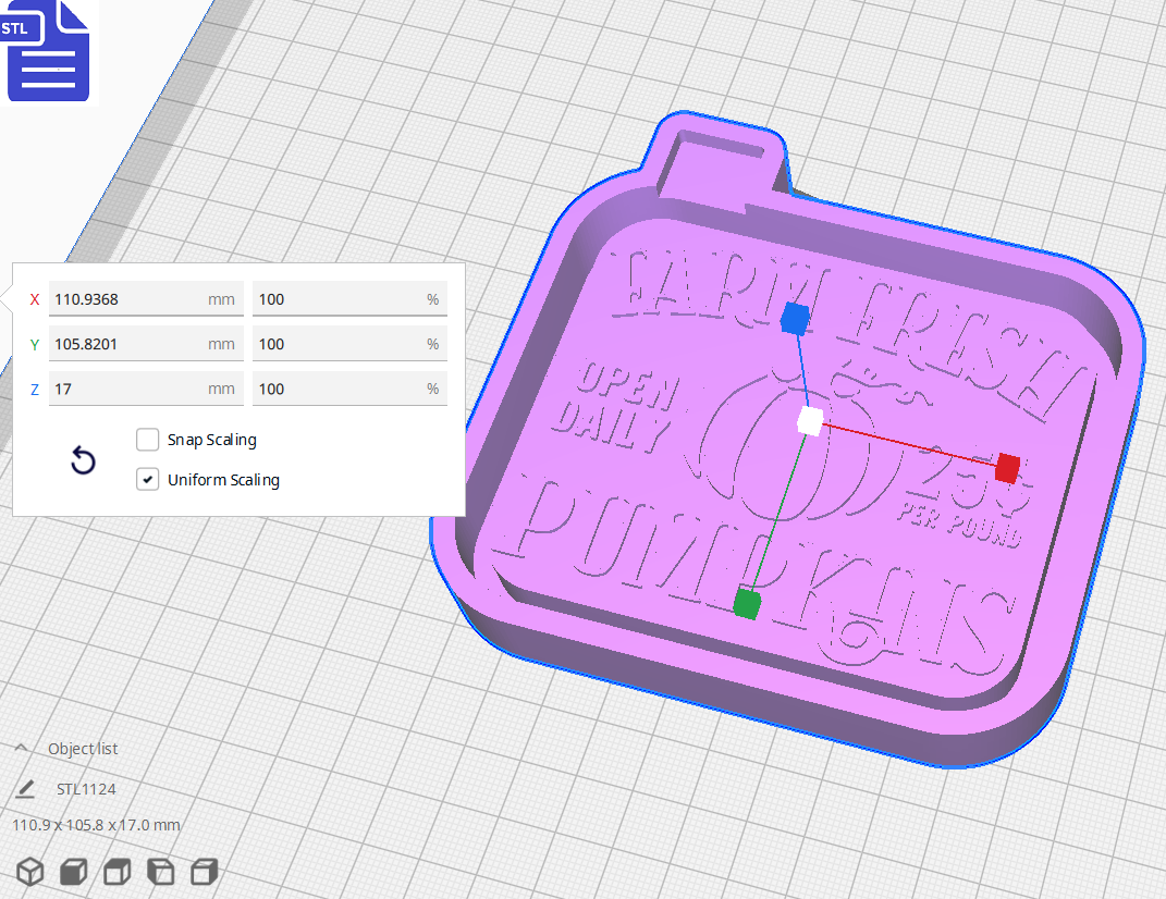 Farm Fresh Pumpkins Silicone Mold Housing STL File
