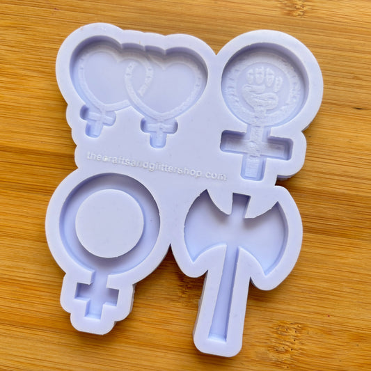 Female Feminism Lesbian Gender Symbol Silicone Mold - The Crafts and Glitter Shop