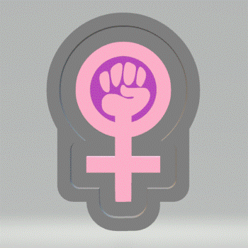 Feminism Symbol Silicone Mold Housing STL File