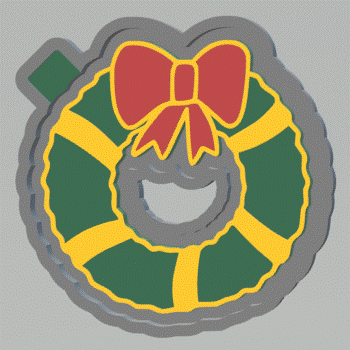 Festive Wreath Silicone Mold Housing STL File