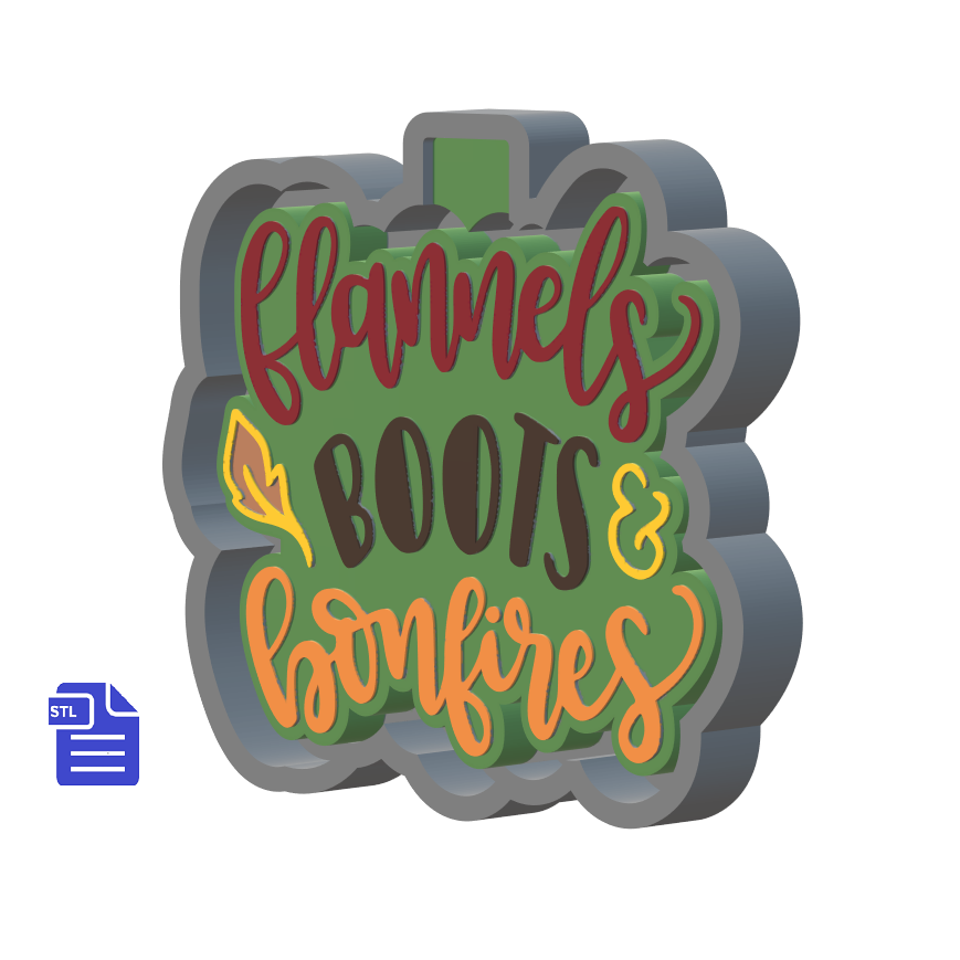 Flannels, Boots & Bonfires Silicone Mold Housing STL File