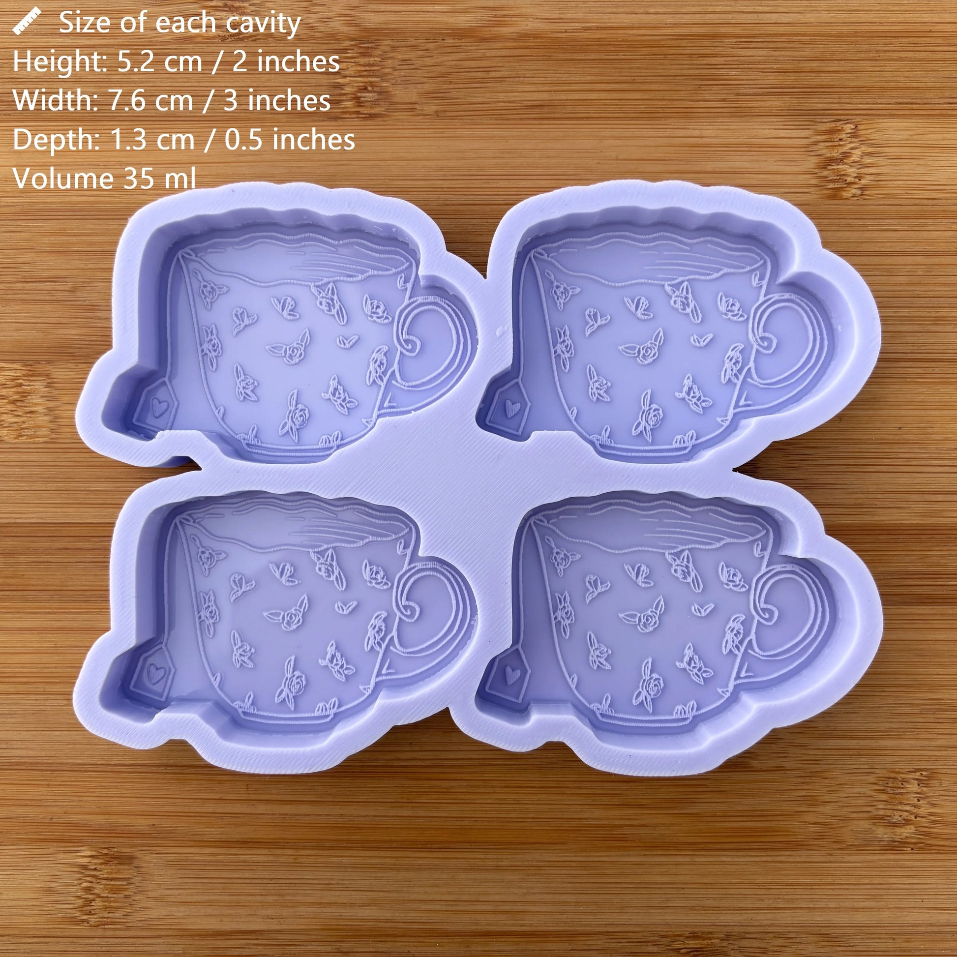 Floral Teacup Silicone Mold - The Crafts and Glitter Shop