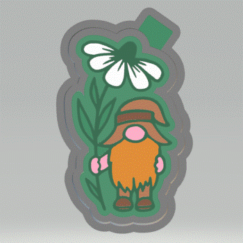 Flower Gnome Silicone Mold Housing STL File