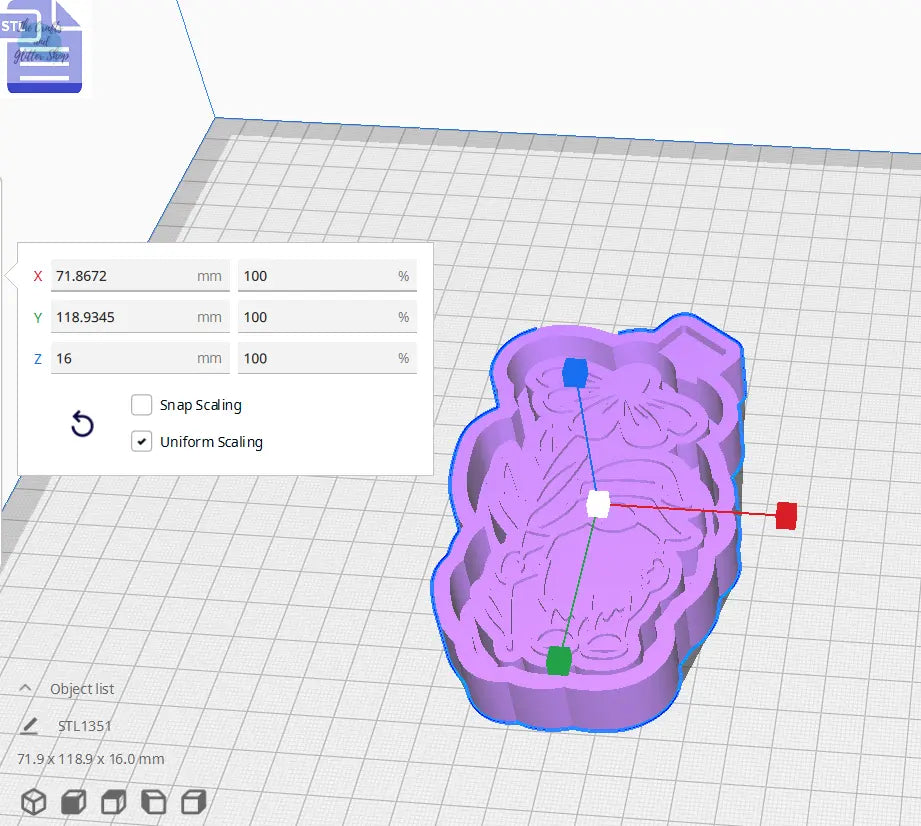 Flower Gnome Silicone Mold Housing STL File