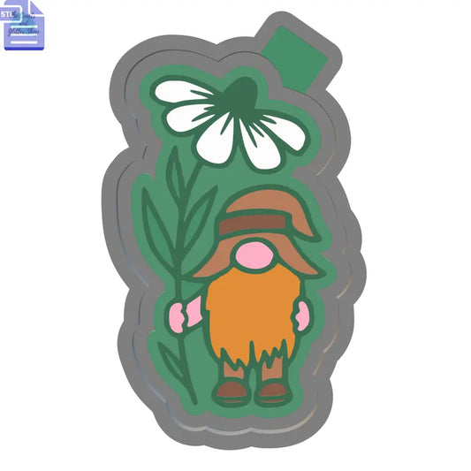 Flower Gnome Silicone Mold Housing STL File