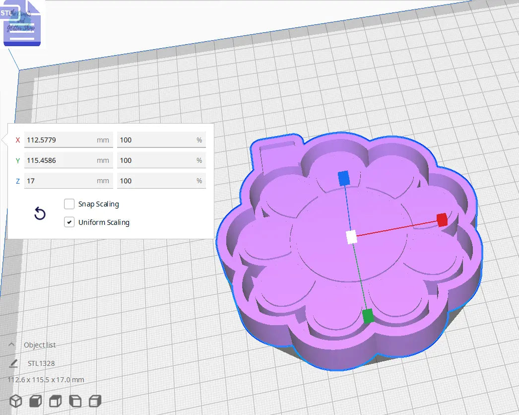 Flower Silicone Mold Housing STL File
