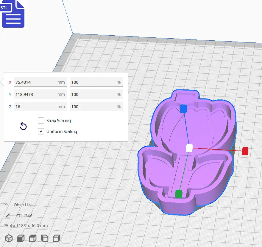 Flower Silicone Mold Housing STL File