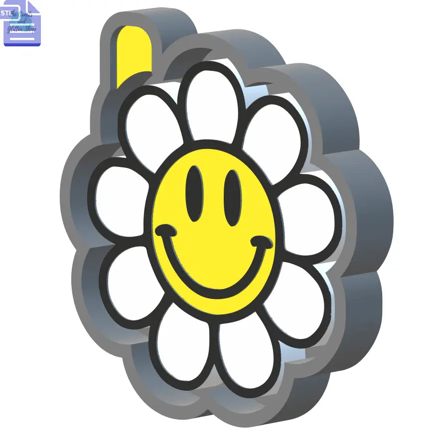 Flower Smiley Silicone Mold Housing STL File
