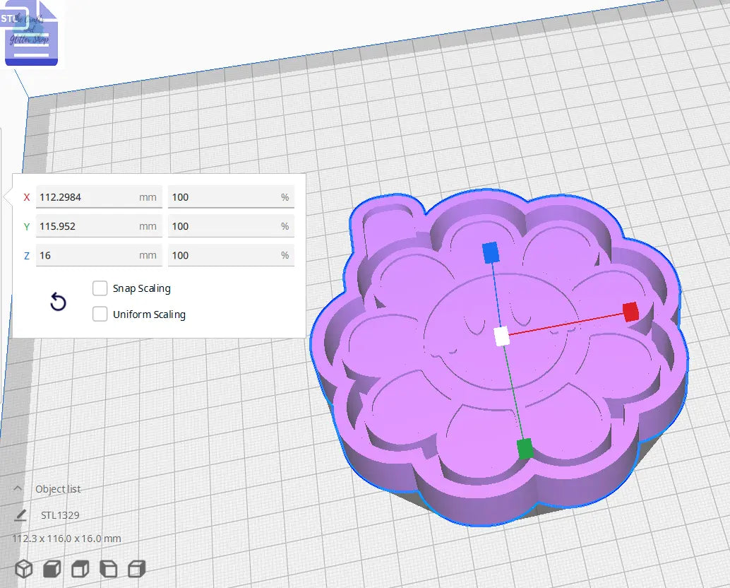 Flower Smiley Silicone Mold Housing STL File