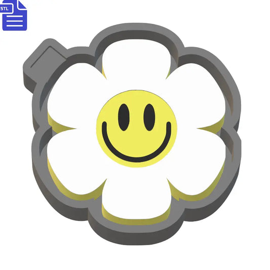 Flower Smiley Silicone Mold Housing STL File - The Crafts and Glitter Shop