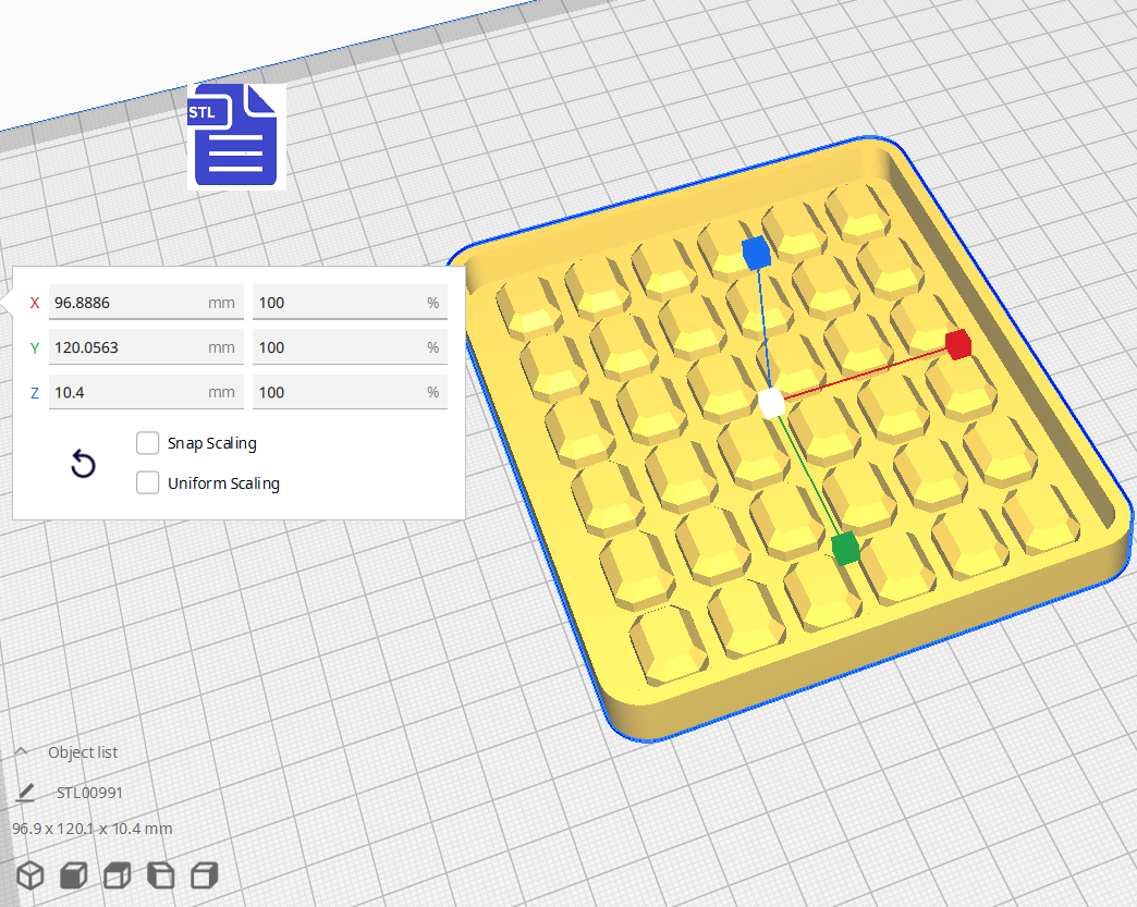 Gem Tray Silicone Mold Housing STL File