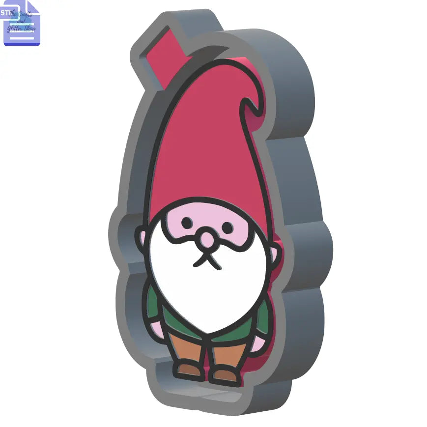 Gnome Silicone Mold Housing STL File