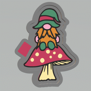 Gnome Toadstool Silicone Mold Housing STL File