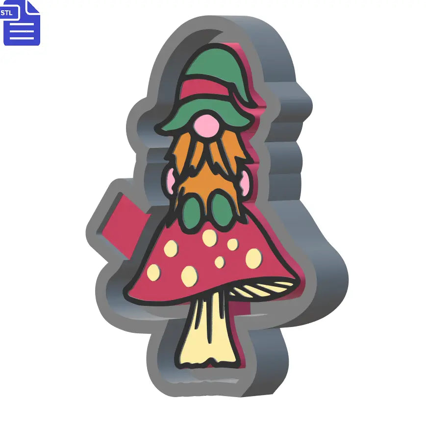Gnome Toadstool Silicone Mold Housing STL File
