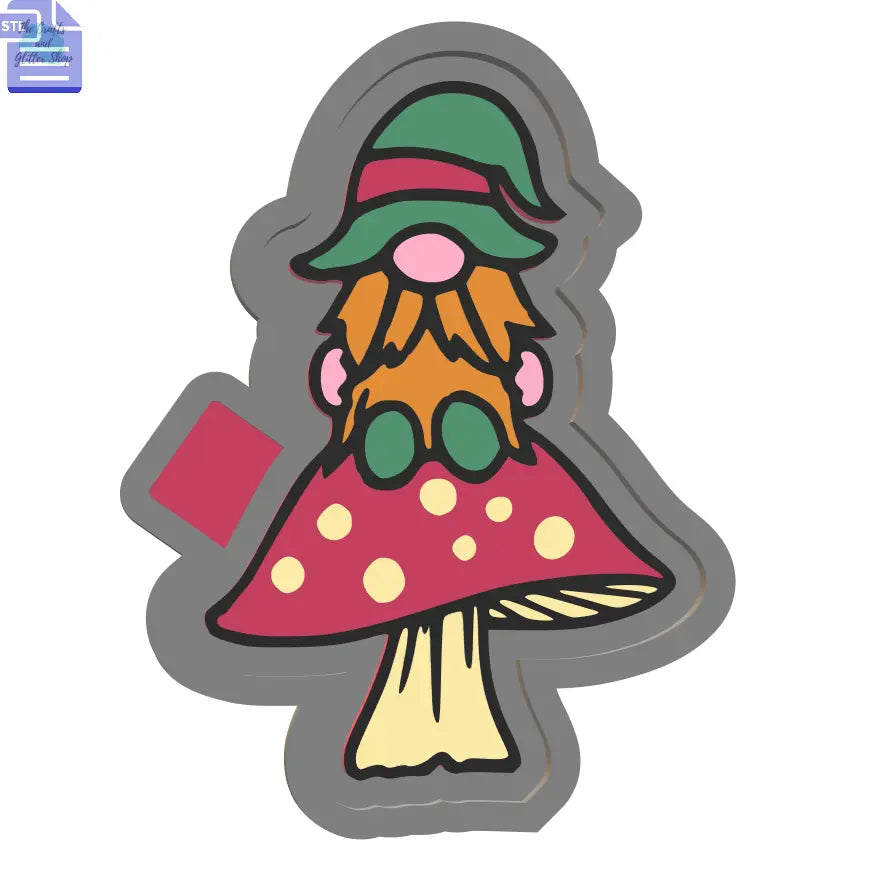 Gnome Toadstool Silicone Mold Housing STL File