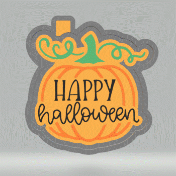 Happy Halloween Pumpkin Silicone Mold Housing STL File